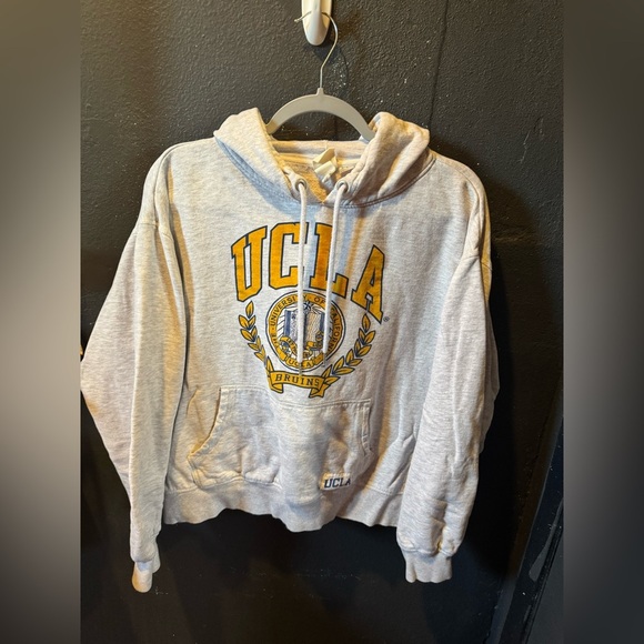 H&M UCLA Light Gray Hoodie with Yellow Print - Picture 1 of 4